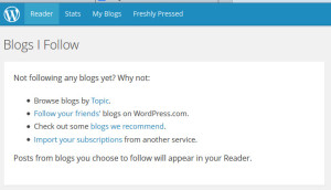 WordPress.com Reader Tab