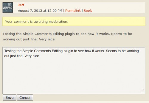 Simple Comment Editing 2