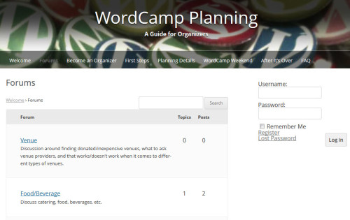 WordCamp Planning Forum